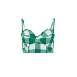 Hunter Bell Brookie Top in Green Check NWT